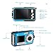 Waterproof Digital Camera Full HD 1080P Underwater Camera 24MP Video Recorder Camcorder Point and Shoot Camera Selfie Dual Screen Waterproof Camera for Snorkeling