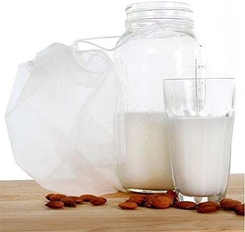Quadruple Time Nut Milk Bag Handmade Reusable Green Strainer - Fine Mesh Nylon Cheesecloth & Cold Brew Coffee Filter (1PCS/300Mesh)