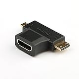 wawpi Adapter(2 in 1) Golden Plated Mini-HDMI + Micro-HDMI to HDMI