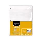 AmazonBasics Wide Ruled Loose Leaf Filler Paper, 100 Sheet, 10.5 x 8 Inch, 6-Pack