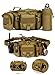 CREATOR Tactical Waist Pack Military Fanny Pack for Men Outdoor Army Waist Bag Large Waist Pack for Daily Life Cycling Camping Hiking Hunting Fishing Black Brown