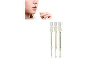 HILOST 2-in-1 Manual Rotary Nose Hair Cleaner & Trimmer,2024 New Portable Nose Hair Trimmer with Ear Picker,Nose and Ear Trimmer for Men,360° Rotating Manual Nose Hair Clipper for (white 3pcs)