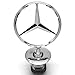Mercedes Benz Vehicle Hood Star Emblem Badge,For Mercedes Benz all S serie,E serie,C serie,W series, etc. (Bright silver)