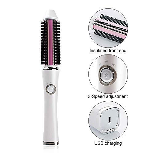 ZQG BEAUTY Electric Brush Fast Curling Hair Straight Hair Comb Charging USB Interface Vehicle Hair Tool for Adults