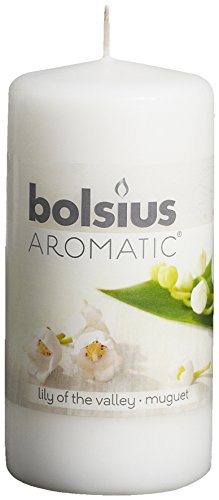 BOLSIUS Aromatic Scented Pillar Candle - Lily of the Valley