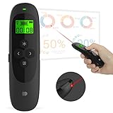 Presentation Remote, Doosl Rechargeable Wireless Presenter LCD Display, 2.4GHz Wireless USB Powerpoint PPT Clicker Remote Control (Black)