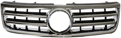 Koolzap Compatible with 04-07 Touareg Front Face Bar Grille Assembly Chrome Shell Textured Black Insert