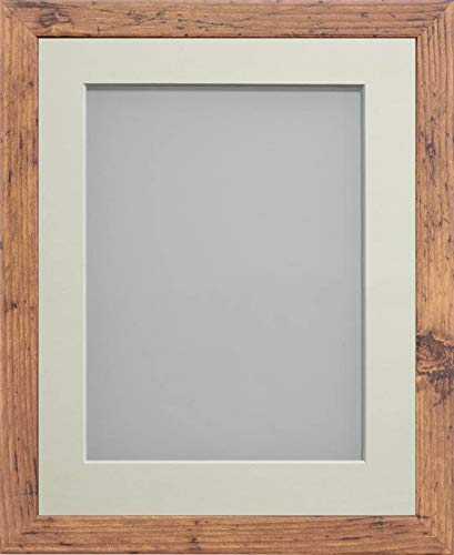 Frame Company Allington Rustic Photo Frame with Ivory Mount, 7x5 for 5x3.5 inch, fitted with perspex