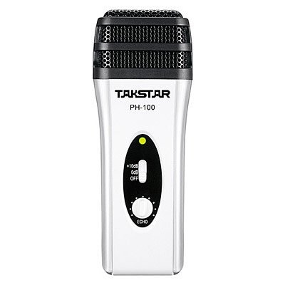 TAKSTAR PH-100 Mobile Phone Karaoke Microphone for Iphone Android Systems Phones Dedicated Microphone-White