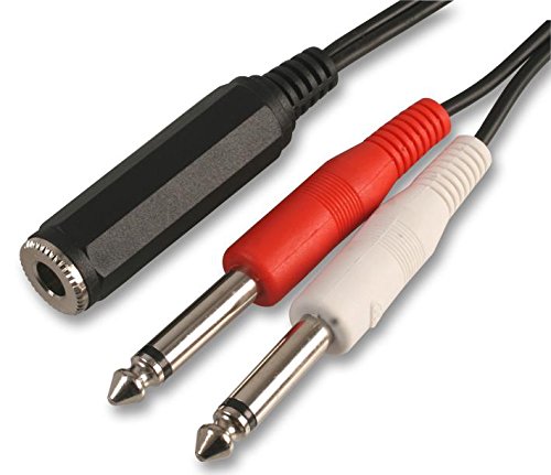 PRO SIGNAL PSG03280 6.35mm Mono Jack Splitter/Combiner, 300mm Black