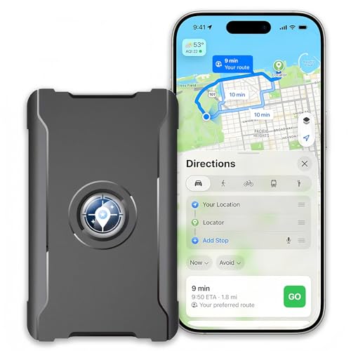 GPS Tracker for Vehicles, Cars & Kids - Real-Time 4G LTE Tracking Device with Global Coverage | Subscription Required | IP67 Waterproof Magnetic Mount | 6-Month Battery | Compatible with iOS & Android