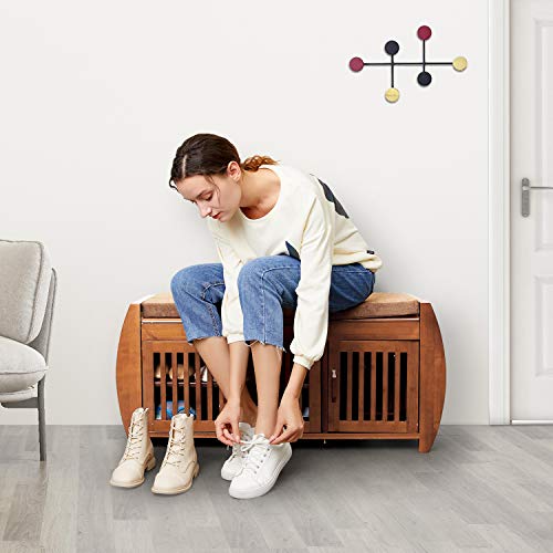 Bamboo-Shoe-rack-Shoe-Bench-Shoe-Cabinet-Storage-Benches-Entryway-Storage-Organizer-Hallway-Bathroom-Living-Room-Corridor-and-GardenDetachable-Cushion-with-Hidden-storage-compartment