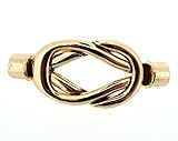 Beads Direct USA End Cap / Magnetic Clasp Celtic Knot Twist (1 Set) Rose Gold Color Hole Size 5mm
