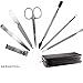 Grooming Kit - Nail and Skin Care Set - Comes with Fine Tweezers, Blackhead Remover, Ingrown Hair Extractor and Scissors with sleek Case -Great Gift Idea
