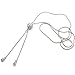 FC JORY White Gold GP Adjustable Rope Lariat Slider Stopper Y disco ball Necklace