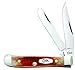 Case XX WR Pocket Knife Mini Trapper With Genuine Bone Handle, Stainless Steel Blade(s), Length Closed: 3 1/2 Inches