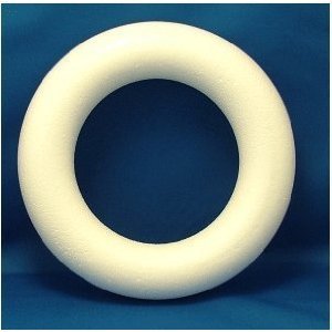 Festive Polystyrene Half Round Rings/Wreaths - Packs of 2-25Cms