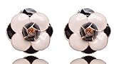 MISASHA Camellia White Flower Celebrity Designer Earrings For Women