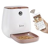 Sotion Pet Automatic Feeder for Dog and Cat, Auto Smart Feeder, 1080P HD WiFi Camera with App, Night Vision Pet Monitor, 2-Way Audio, Pet Food Dispenser