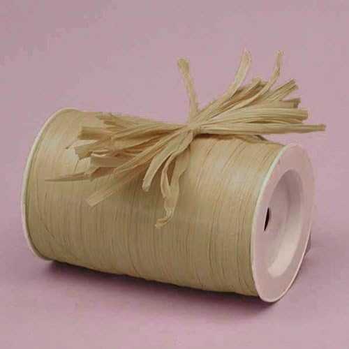 Premium Quality Rayon Raffia Ribbon - 1/4 Inch X 100 Yards (OATMEAL)