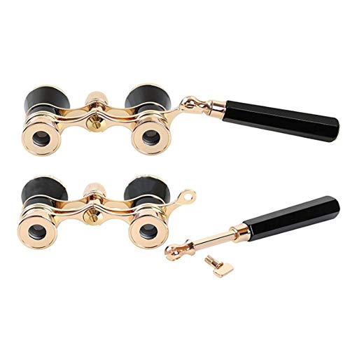 Bulary Opera Glasses Theater Vintage Binoculars with Handle - Thumbnail 4
