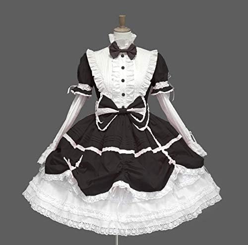 Amazon Lolita ワンピース ロリータ ドレス レディース ゴスロリィタ 女性 プリンセス ゴスロリ メイド服 可愛い 萌え萌え デート ショット 袖の取り外しが可能 長袖と半袖の両方 ハロウィン 忘年会 イベント コスプレ コスチューム 仮装 159 コスプレ 仮装 通販