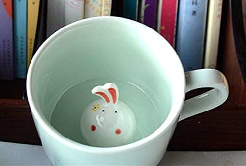 Funny Ceramic 3D Animal Mug Morning Coffee Tea Cup For Men And Women Diy For Decoration Novelty And Gift Frienship Friends 230ml (rabbit)