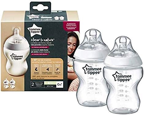 TOMMEE TIPPEE CTN Bottles 260ML Twin Pack, Clear, 2 count (Pack of 1) - Image 5
