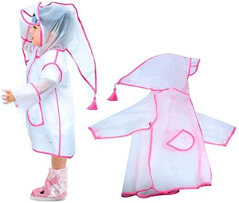 Ssawcasa Clear Kids Raincoat With Hood Toddler Boy Girls Rain Coat Jacket Poncho Hooded M Pink Amazon Com Au Fashion