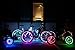 Monkey Light NLX1 LED Bike Wheel Lights. Assembled in USA. Attaches to Spokes Near The tire. 100% More LEDs, 40 LEDs Included. Fully Waterproof and Durable Cool Bicycle Accessory.