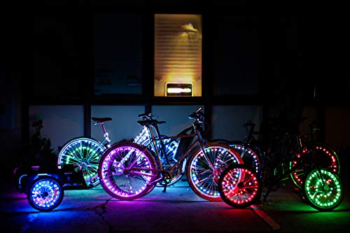 Monkey Light NLX1 LED Bike Wheel Lights, Assembled in USA. Attaches to Spokes Near The tire. 100% More: 40 LEDs Included. Fully Waterproof and Durable Cool Bicycle Safety Accessory. (White) - Thumbnail 4