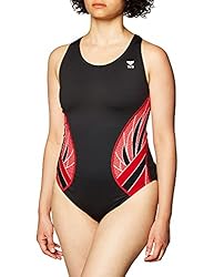 TYR Phoenix Splice Maxfit Swimsuit, Black/Red, Size