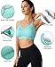 FITTIN Cross-Over Sports Bra Pack of 3 - Padded Seamless Med Impact Support for Yoga Gym Workout Fitness Medium