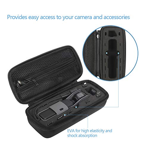 Carrying Case for DJI Osmo Pocket JSVER Min Hard Shell Osmo Pocket Travel Storgae Case Controller Wheel, ND Filters, SD Memory Cards, Smartphone adapters and Accessories