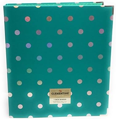 BINDER 1 INCH 3 RING PAPER BOARD SILVER TRIM (METALIC POLKA DOTS)