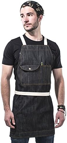 Medium Rare Chef 629208032059 E.B. Apron, Black Denim
