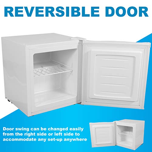 Alaska Portable Mini Freezer 1.1 CU FT Energy Efficient Silent Compact Deep Small Upright