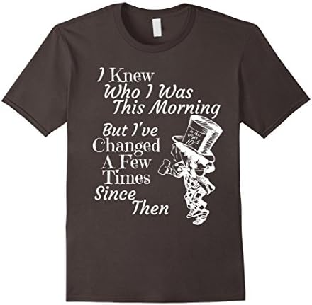 Mens Alice In Wonderland Mad Hatter Quote Humor Shirt Sarcasm Wit 2XL Asphalt