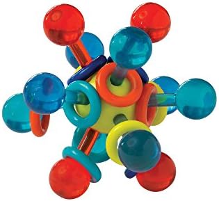 manhattan toy atom rattle & teether grasping activity baby toy