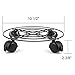 Tosnail 3 Pack 10.5″ Round Metal Plant Caddy Plant Dolly Plant Stand Plant Holder with Caster Wheels – Blackthumb 1