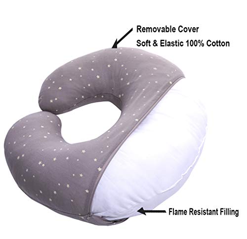 Bobby Pillow Baby Nursing Pillow for Breastfeeding Mothers  Flame Resistant Filling， Perfect Baby Shower Gift - Thumbnail 2
