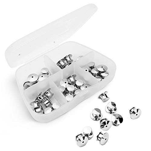 PITAYA 45 Lapel Pin Backs Locking - Bulk Metal Pin Keepers Locking Clasp - with Storage Case - Thumbnail 7
