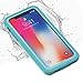 BasicStock iPhone Xs Max Waterproof Case Ultra Slim Snowproof Dirtproof Bumper Cover Shockproof Waterproof Case Replacement for iPhone Xs Max Aqua Blue