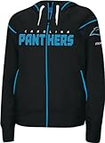 Carolina Panthers -Black- Women's Dazzle Trim Hooded Sweatshirt