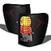 ACANII - For Blk Smoked 1999-2004 Jeep Grand Cherokee LED Tail Lights Brake Lamps Left+Right