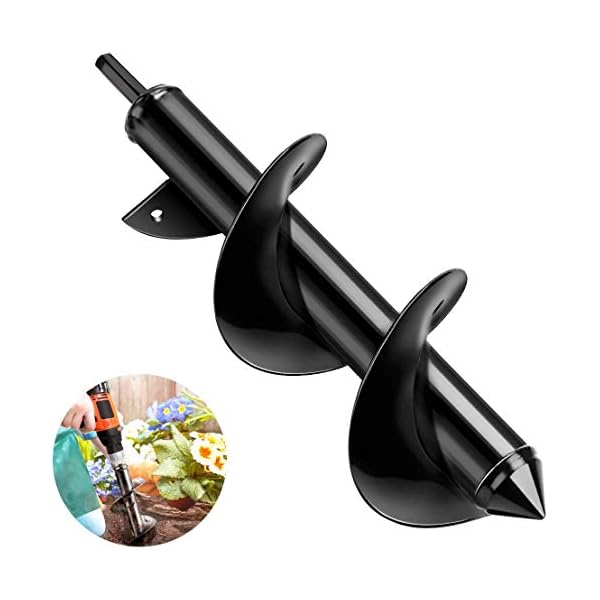 BESLIME Garten Schnecken Spiralbohrer, Garten Handbohrer Erdlochbohrer,Professionelle Bohrmaschine Pfahlbohrer…
