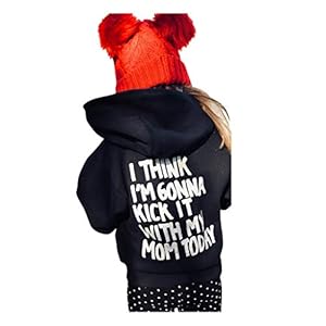 baohooya Sweatshirt met capuchon voor kinderen van 0-6 jaar, meisjes en jongens, mantel, meisjes, lange mouwen, letters…