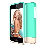 Maxboost Vibrance Series Slim Slider Style Cover for Apple iPhone 5C - Turquoise / Champagne Gold