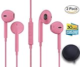 Earphones with Microphone Premium Earbuds Stereo Headphones / 3.5MM AUX / Noise Isolating Headset / Sweat Proof / With Bonus Carry / Remote for Ios Android Smartphone Tablets Devices by Flowsellers