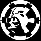 Darth Vader Over Empire Logo Decal Vinyl Sticker|Cars Trucks Walls Laptop|WHITE|5 in|KCD489